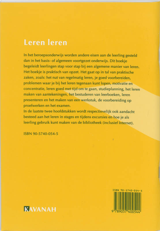 Achterkant van Leren leren
