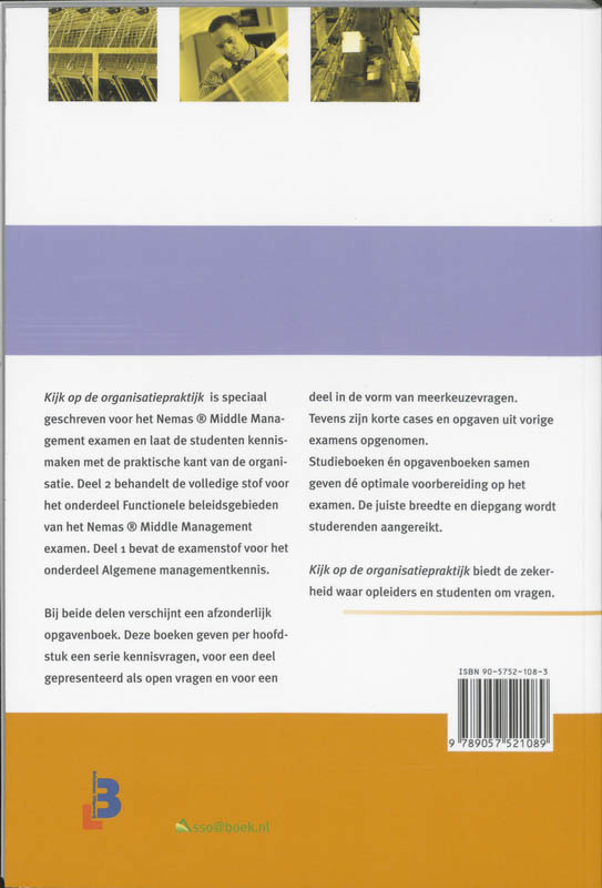 Achterkant van Opgavenboek
