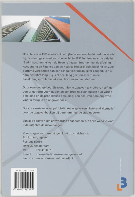 Achterkant van Opgavenboek