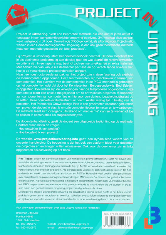 Achterkant van Project in uitvoering