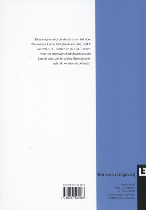 Achterkant van Oefenopgaven