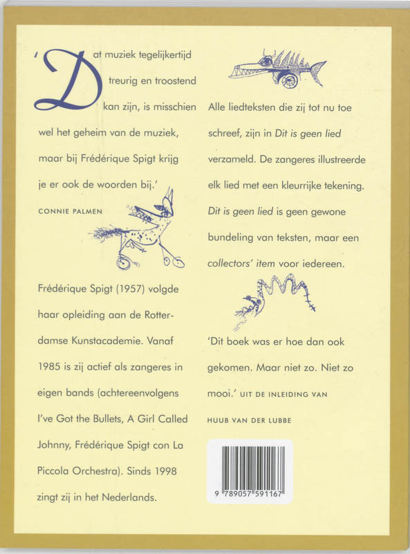 Achterkant van Dit is geen lied