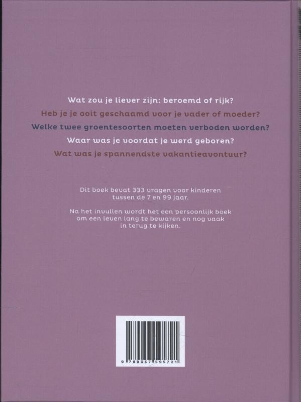 Achterkant van Mijn vragenboek