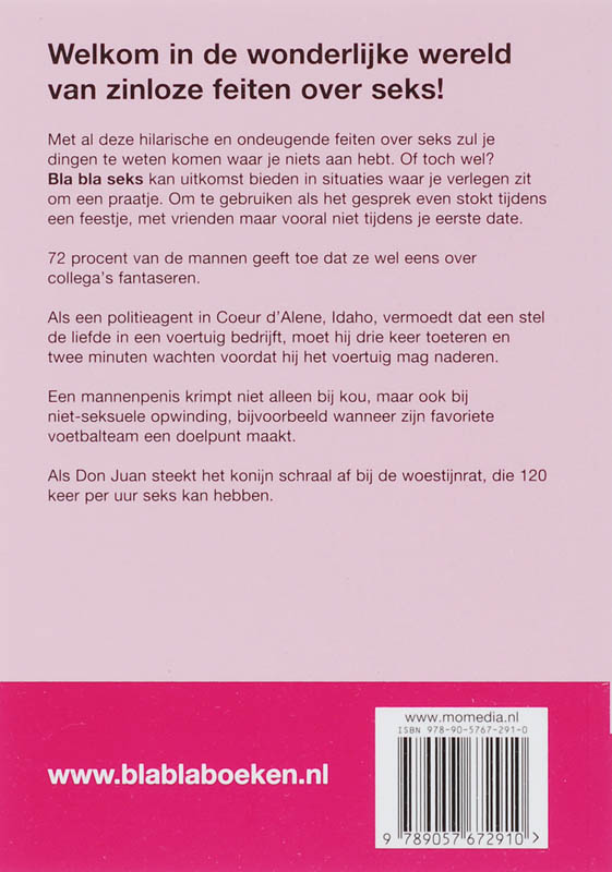 Achterkant van BLA BLA - Seks