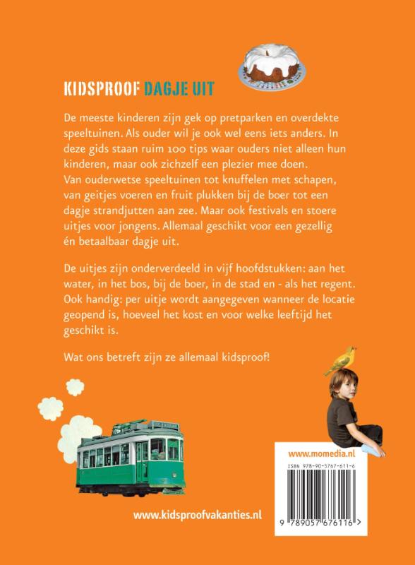 Achterkant van Kidsproof dagje uit