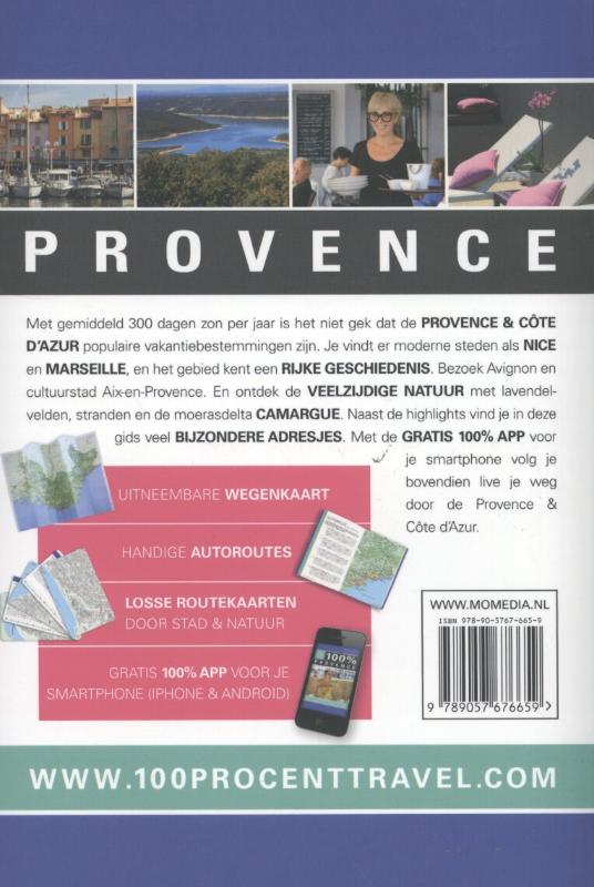 Achterkant van 100% Provence en Cote d'Azur