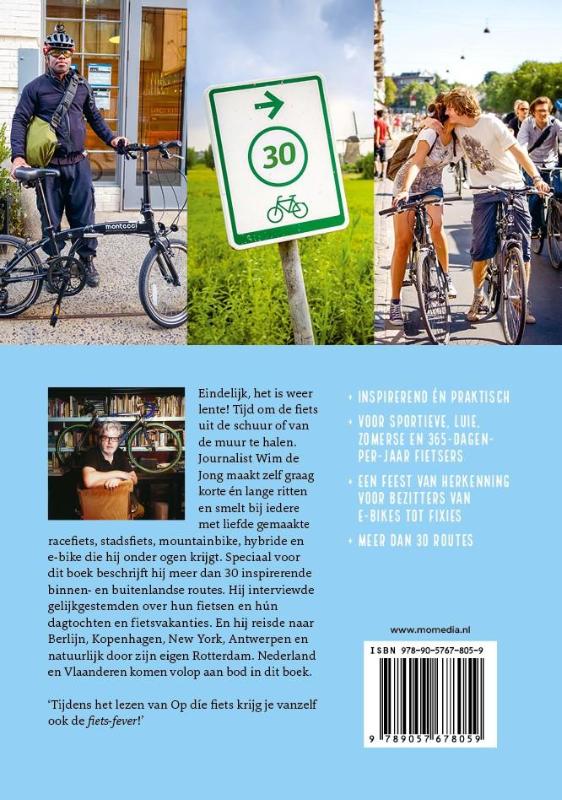 Achterkant van Op die fiets