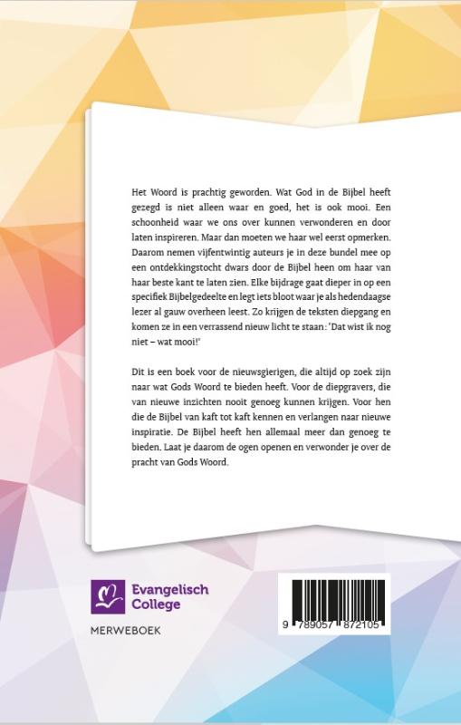 Achterkant van En het Woord is prachtig geworden