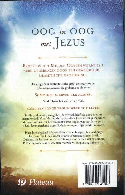 Achterkant van Oog in oog met Jezus