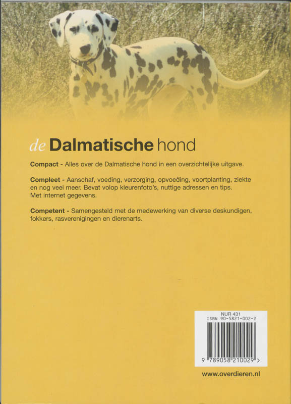 Achterkant van De Dalmatische hond