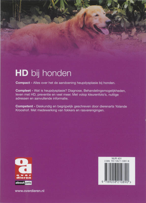 Achterkant van Heupdysplasie bij de hond