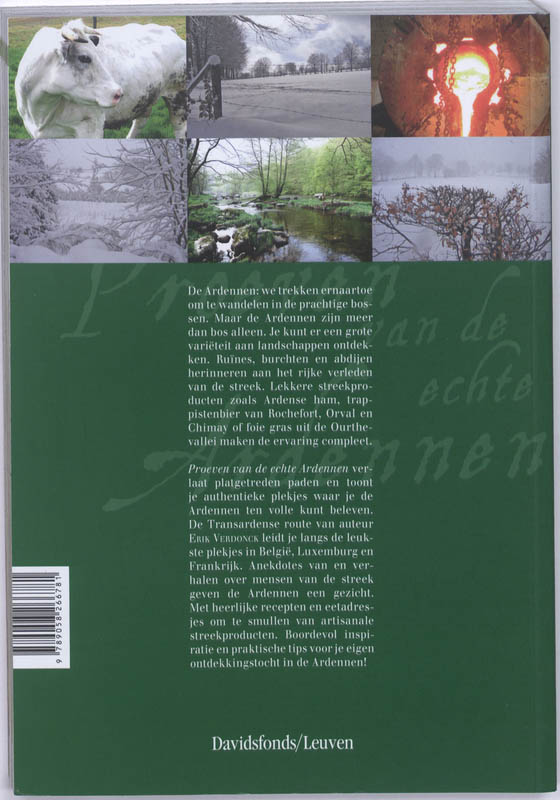 Achterkant van Proeven van de echte Ardennen