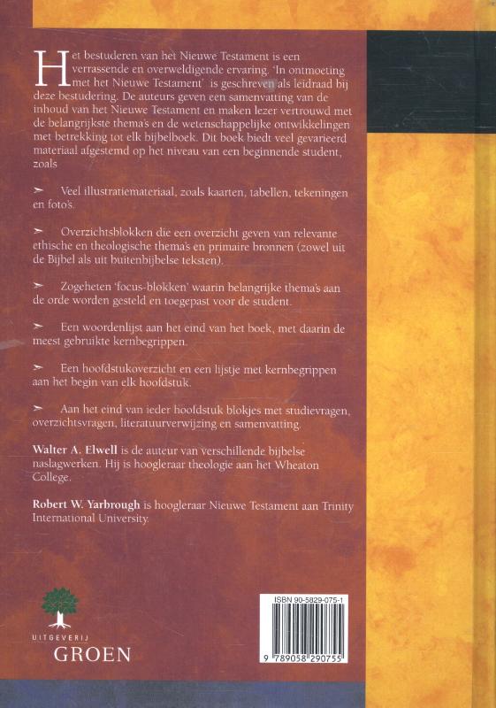 Achterkant van In ontmoeting met het Nieuwe Testament