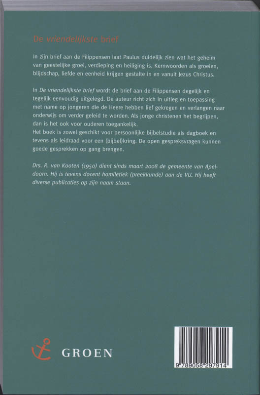 Achterkant van De vriendelijkste brief