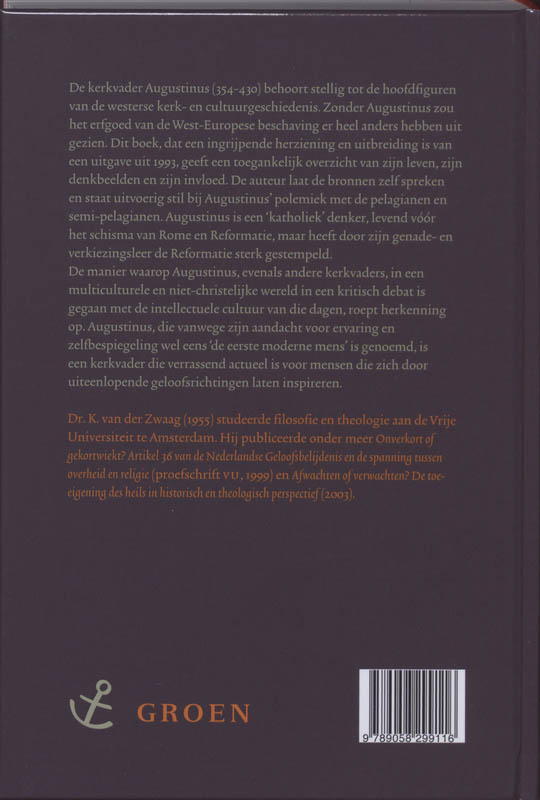 Achterkant van Augustinus, de kerkvader van het Westen