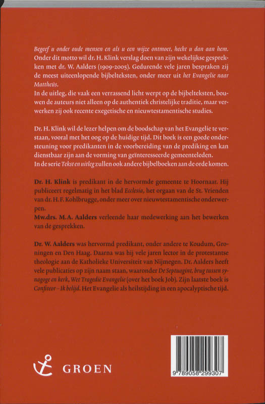 Achterkant van Tekst en uitleg