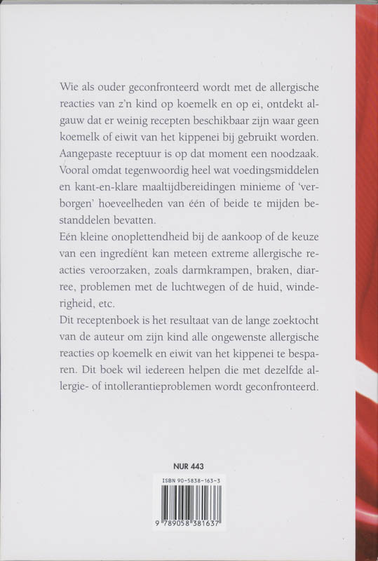 Achterkant van Koken zonder melk of eieren