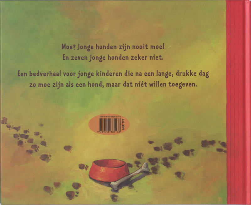 Achterkant van Zo moe als een hond