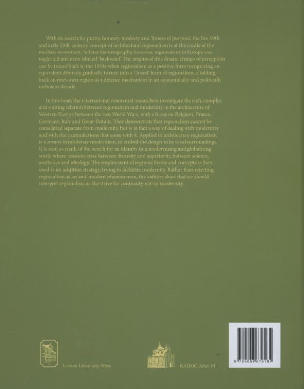 Achterkant van Regionalism and modernity