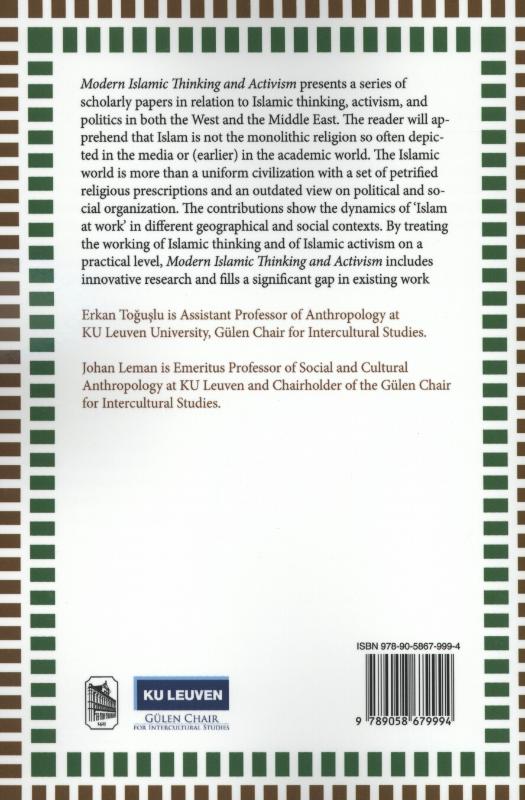 Achterkant van Modern islamic thinking and activism