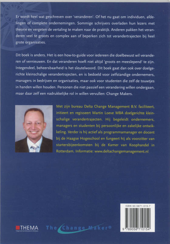 Achterkant van De Change Maker