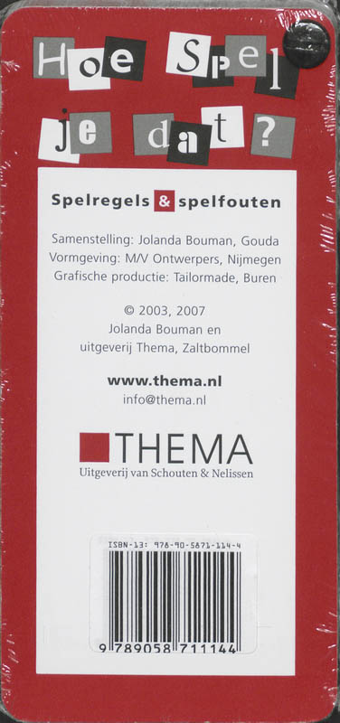 Achterkant van Hoe spel je dat?
