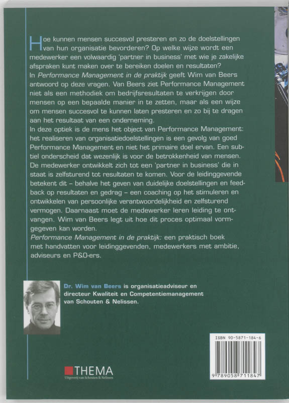 Achterkant van Performance Management in de praktijk