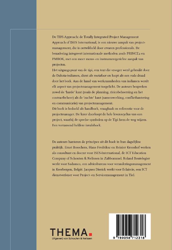 Achterkant van Handboek projectmanagement