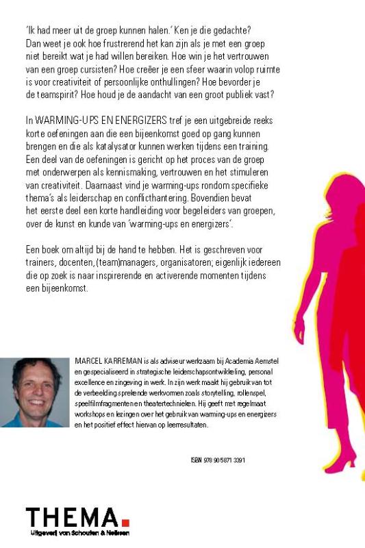 Achterkant van Warming ups en energizers