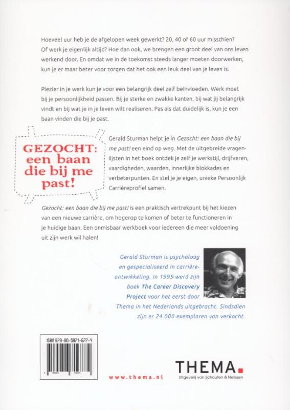 Achterkant van Gezocht: een baan die bij me past!
