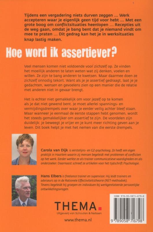 Achterkant van Hoe word ik assertiever?