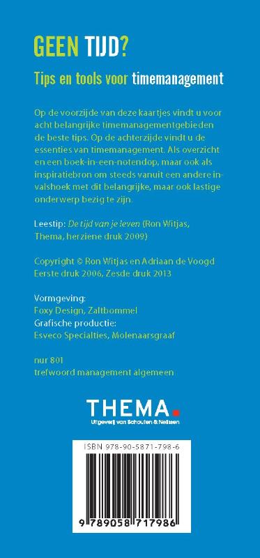 Achterkant van Geen tijd?