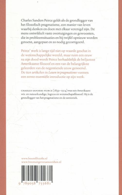 Achterkant van Lessen in pragmatisme