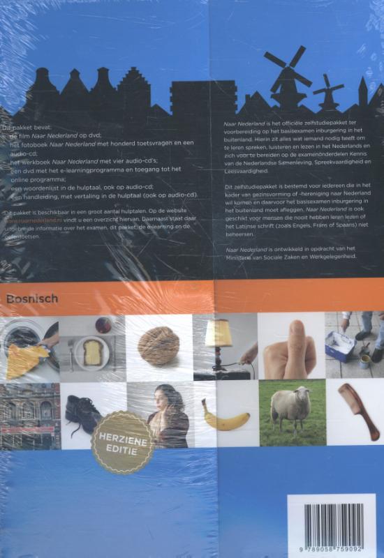 Achterkant van Naar Nederland Bosnisch