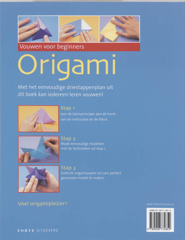 Achterkant van Origami - Vouwen voor beginners