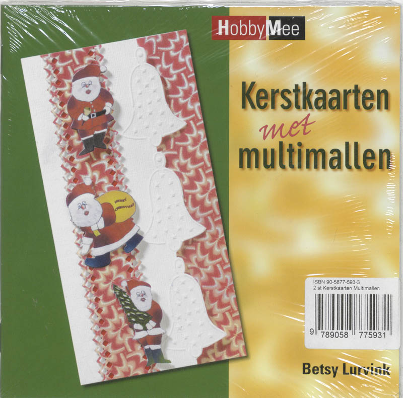 Achterkant van Kerstkaarten met multimallen set 2 ex
