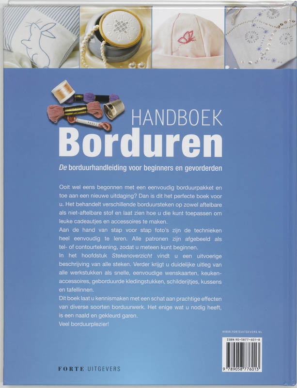 Achterkant van Handboek borduren