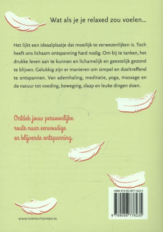 Achterkant van Relaxed en in balans