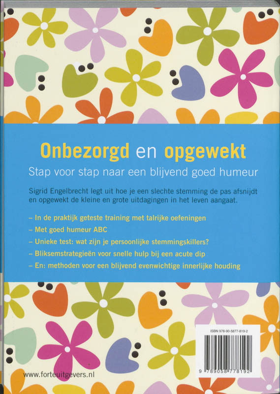 Achterkant van Onbezorgd en opgewekt