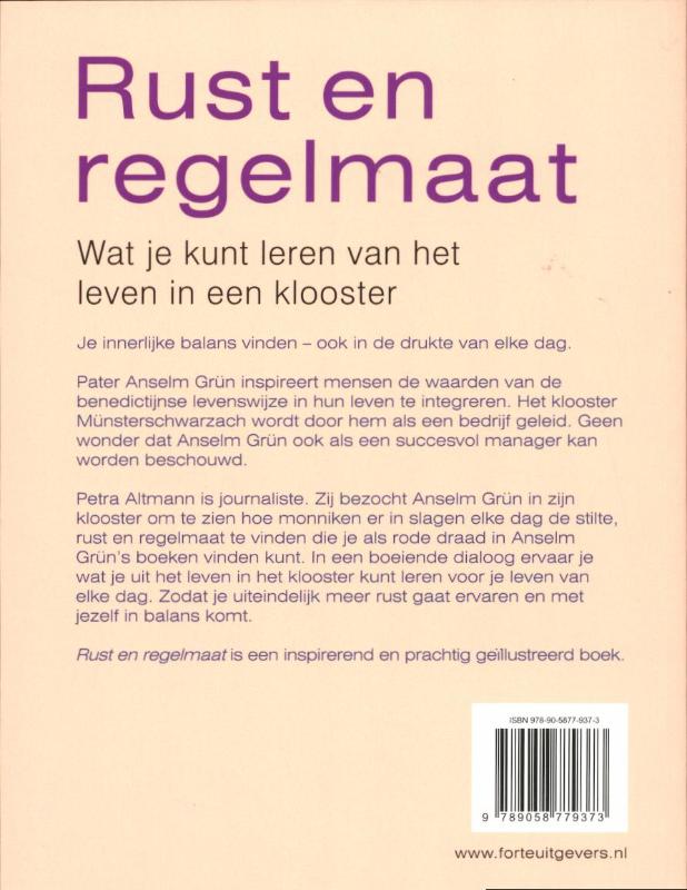 Achterkant van Rust en regelmaat