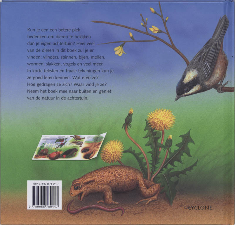 Achterkant van Egels, bijen en andere dieren van de tuin