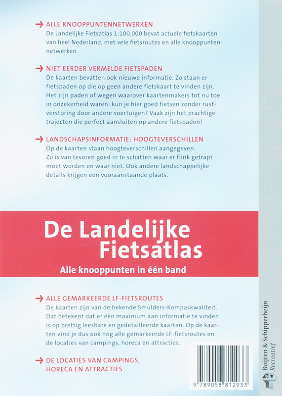Achterkant van De Landelijke Fietsatlas Nederland