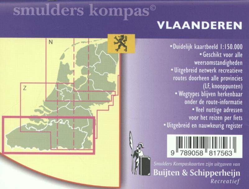 Achterkant van De sterkste fietskaart van Vlaanderen