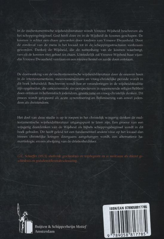 Achterkant van Vrouwe wijsheid en vrouwe dwaasheid