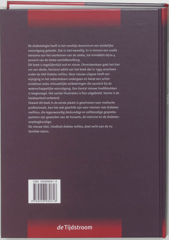 Achterkant van Handboek Diabetes Mellitus