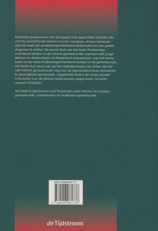 Achterkant van Probleemgeoriënteerd denken in de interne geneeskunde