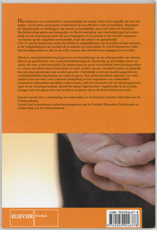 Achterkant van Effectieve criminaliteitsbeheersing