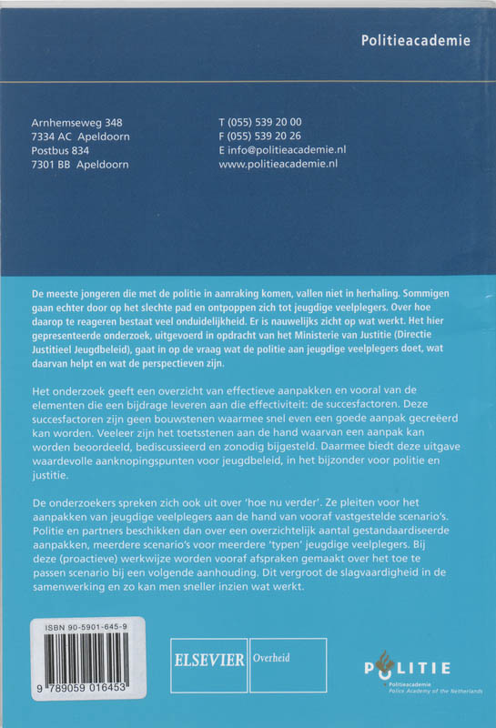 Achterkant van Effectieve aanpakken jeugdige veelplegers