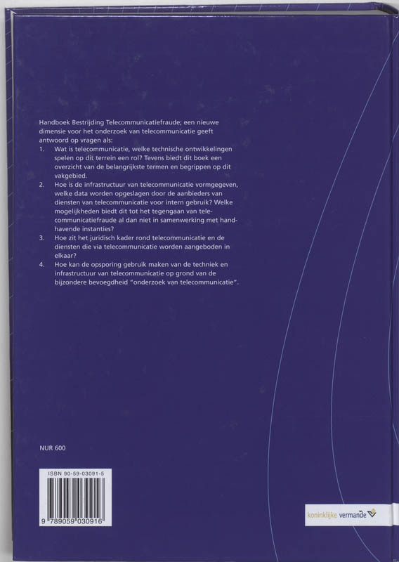 Achterkant van Handboek bestrijding telecommunicatiefraude