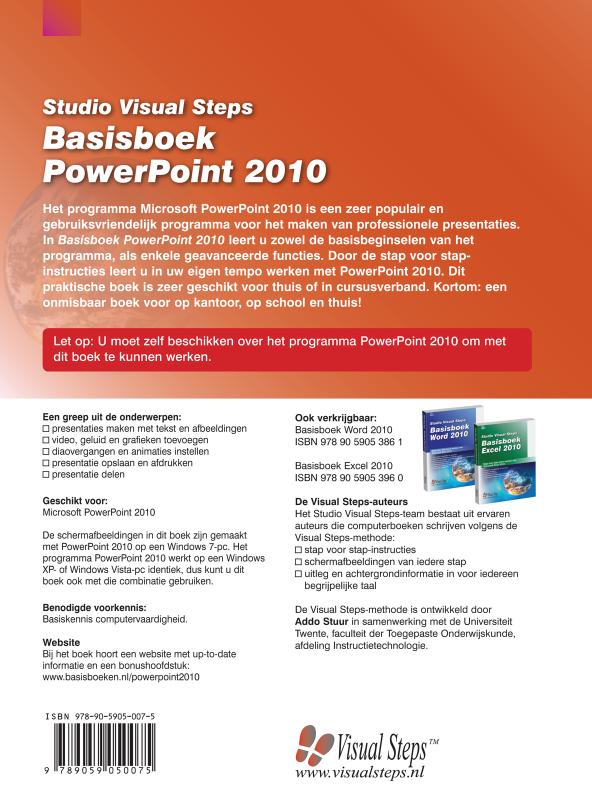 Achterkant van Basisboek PowerPoint 2010
